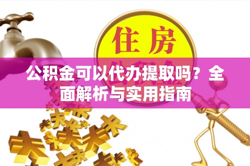 嵩县公积金可以代办提取吗？全面解析与实用指南
