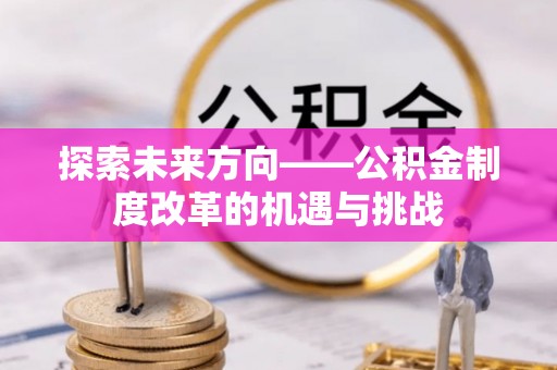 嵩县探索未来方向——公积金制度改革的机遇与挑战