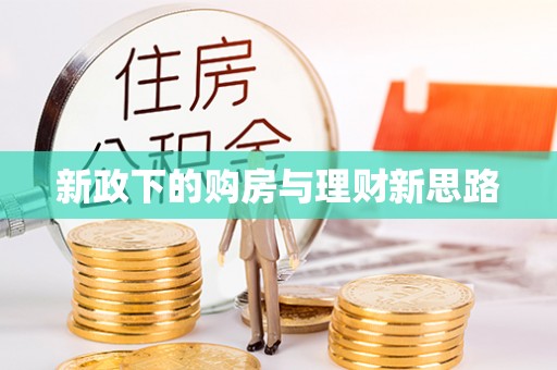 嵩县新政下的购房与理财新思路