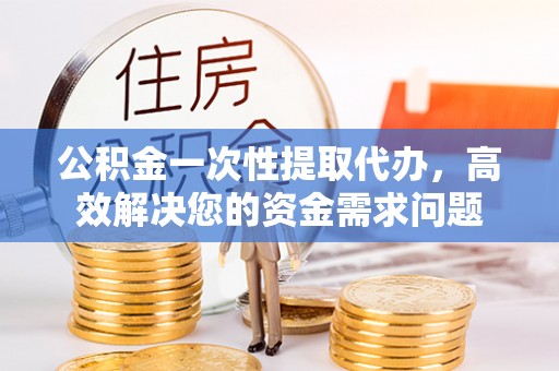 嵩县公积金一次性提取代办，高效解决您的资金需求问题