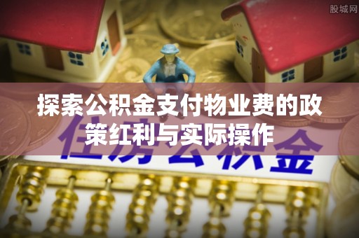 嵩县探索公积金支付物业费的政策红利与实际操作