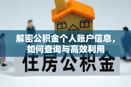 嵩县解密公积金个人账户信息，如何查询与高效利用