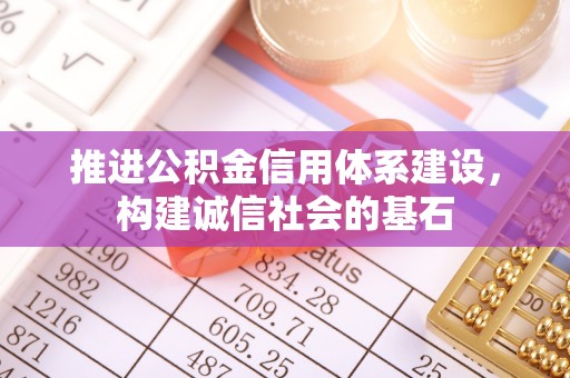 嵩县推进公积金信用体系建设，构建诚信社会的基石