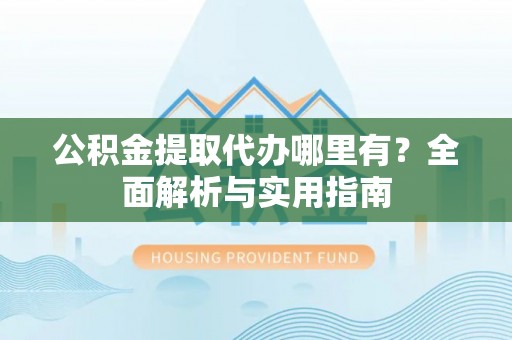 嵩县公积金提取代办哪里有？全面解析与实用指南