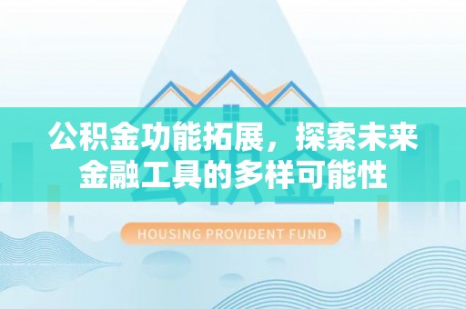 嵩县公积金功能拓展，探索未来金融工具的多样可能性