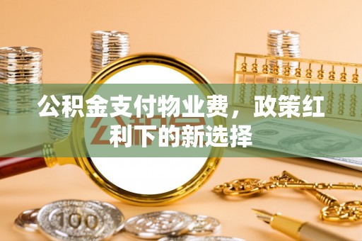 嵩县公积金支付物业费，政策红利下的新选择