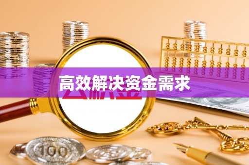 嵩县高效解决资金需求