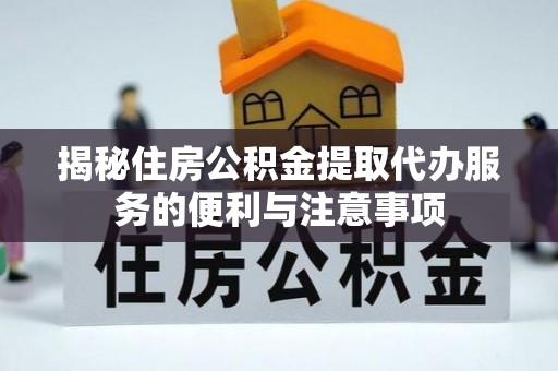 嵩县揭秘住房公积金提取代办服务的便利与注意事项