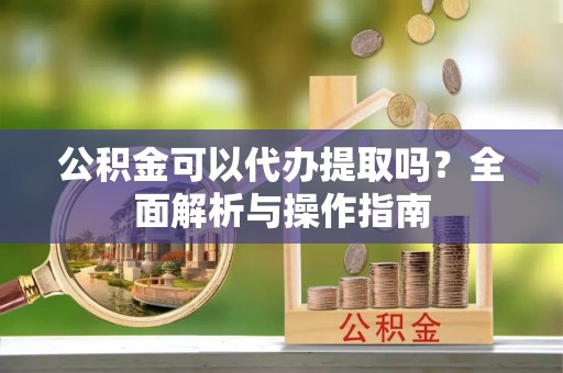 嵩县公积金可以代办提取吗？全面解析与操作指南