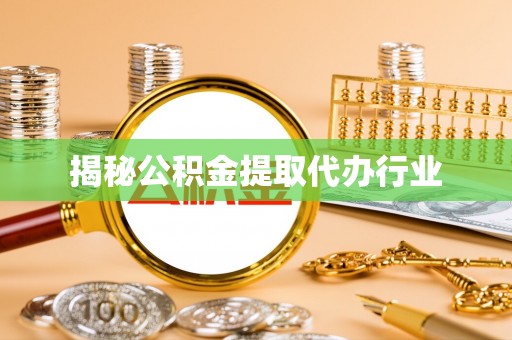 嵩县揭秘公积金提取代办行业