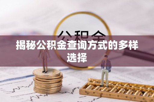 嵩县揭秘公积金查询方式的多样选择