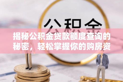 嵩县揭秘公积金贷款额度查询的秘密，轻松掌握你的购房资金