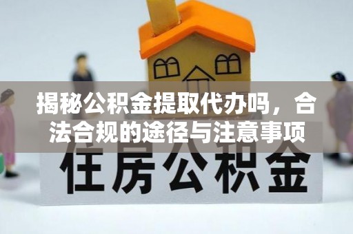 嵩县揭秘公积金提取代办吗，合法合规的途径与注意事项