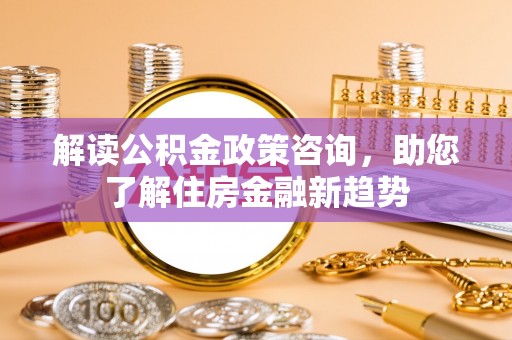 嵩县解读公积金政策咨询，助您了解住房金融新趋势
