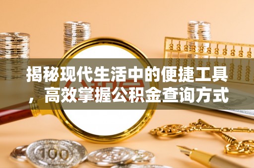 嵩县揭秘现代生活中的便捷工具，高效掌握公积金查询方式
