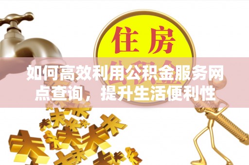 嵩县如何高效利用公积金服务网点查询，提升生活便利性