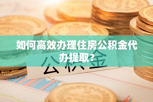 嵩县如何高效办理住房公积金代办提取？