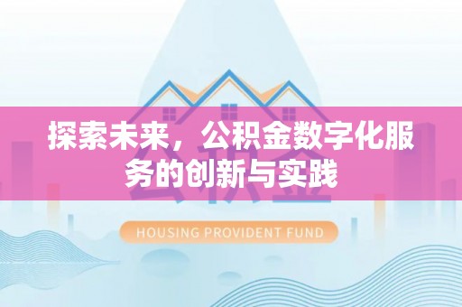 嵩县探索未来，公积金数字化服务的创新与实践