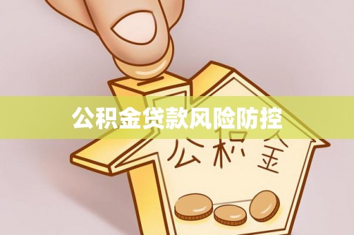 嵩县公积金贷款风险防控